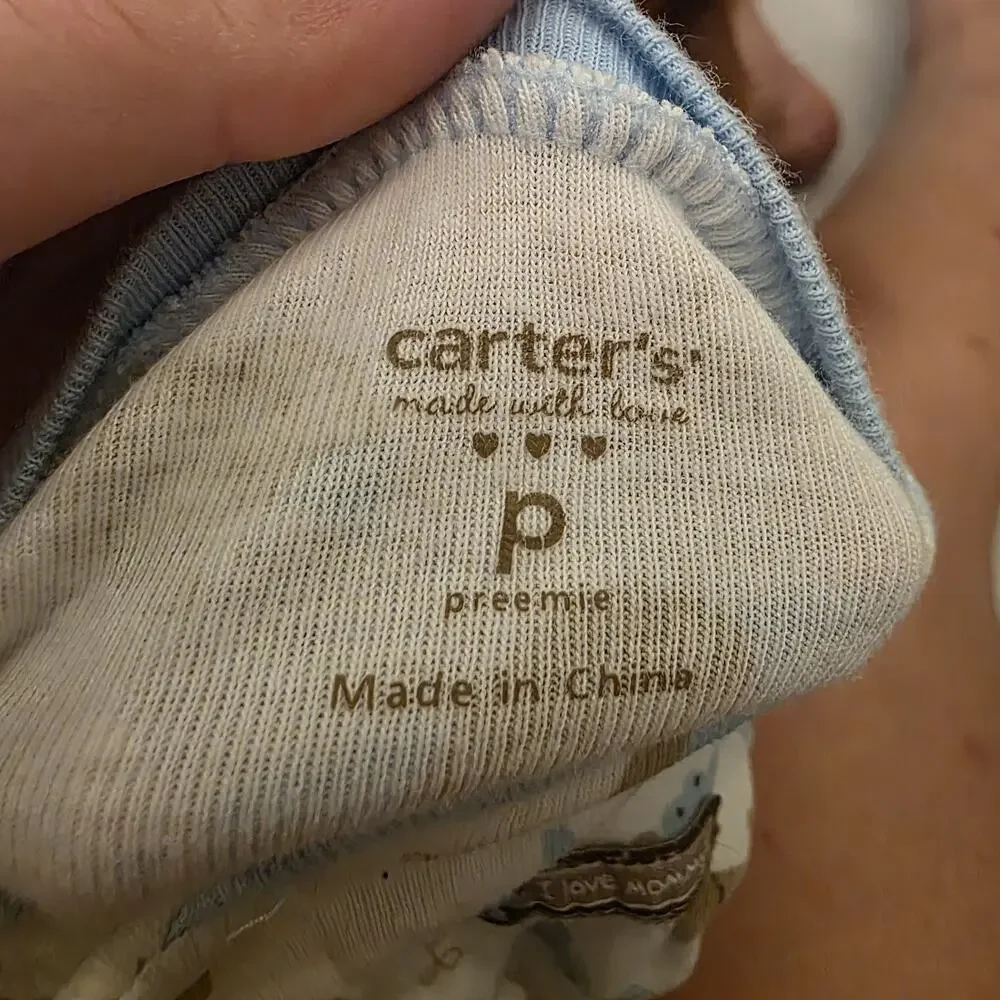 Preemie Boys Bodysuits Sleepers Bundle Lit Of 6‎ Preemie Newborn Sizes